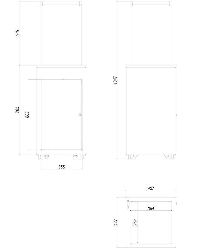 Газовый нагреватель Kratki PATIO Mini/M/G31/37Mbar/S, сталь, с ручным управлением
