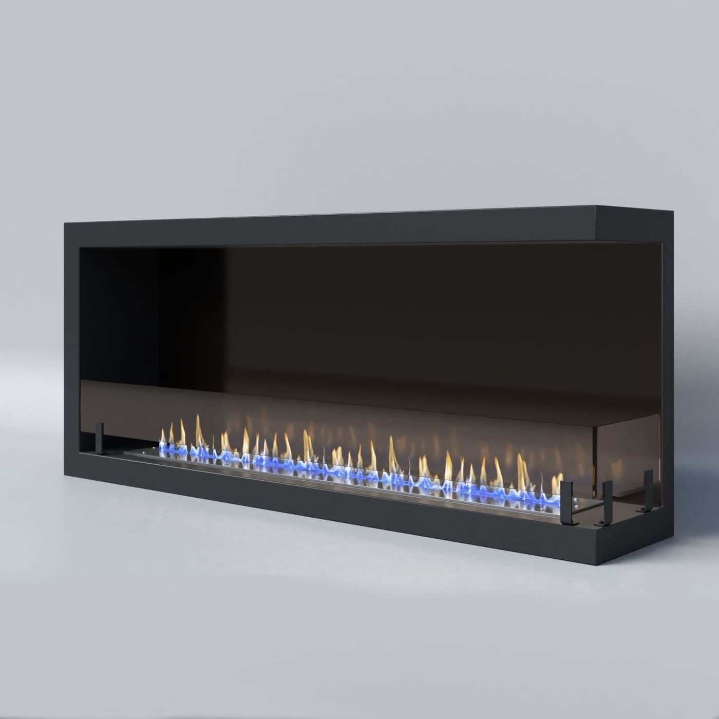 Биокамин "Русский огонь" Честер 1200 угловой правый с декоративным стеклом (стемалитом) по цене 46 200 руб.