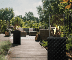 Газовый нагреватель Kratki PATIO/M/G31/37Mbar/CZ/P, стекло, черное тиснение, с ручным управлением