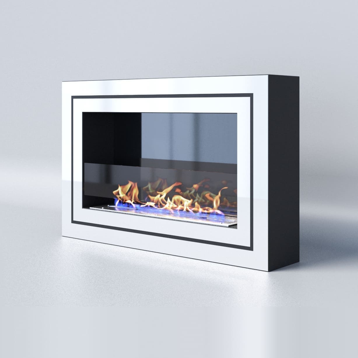 Биокамин "Русский огонь" Стенли 800N настенный (высота 500мм.) с защитным стеклом по цене 35 350 руб.