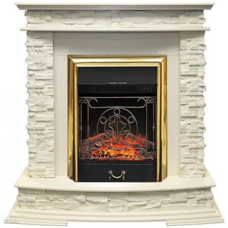 Luzern сланец белый (слоновая кость)+Majestic FX Brass (Люцерн)