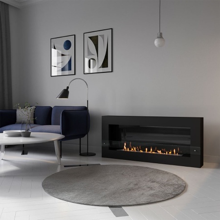 Биокамин SteelHeat WALL GRAND 1500 черный, стекло по цене 64 050 руб.